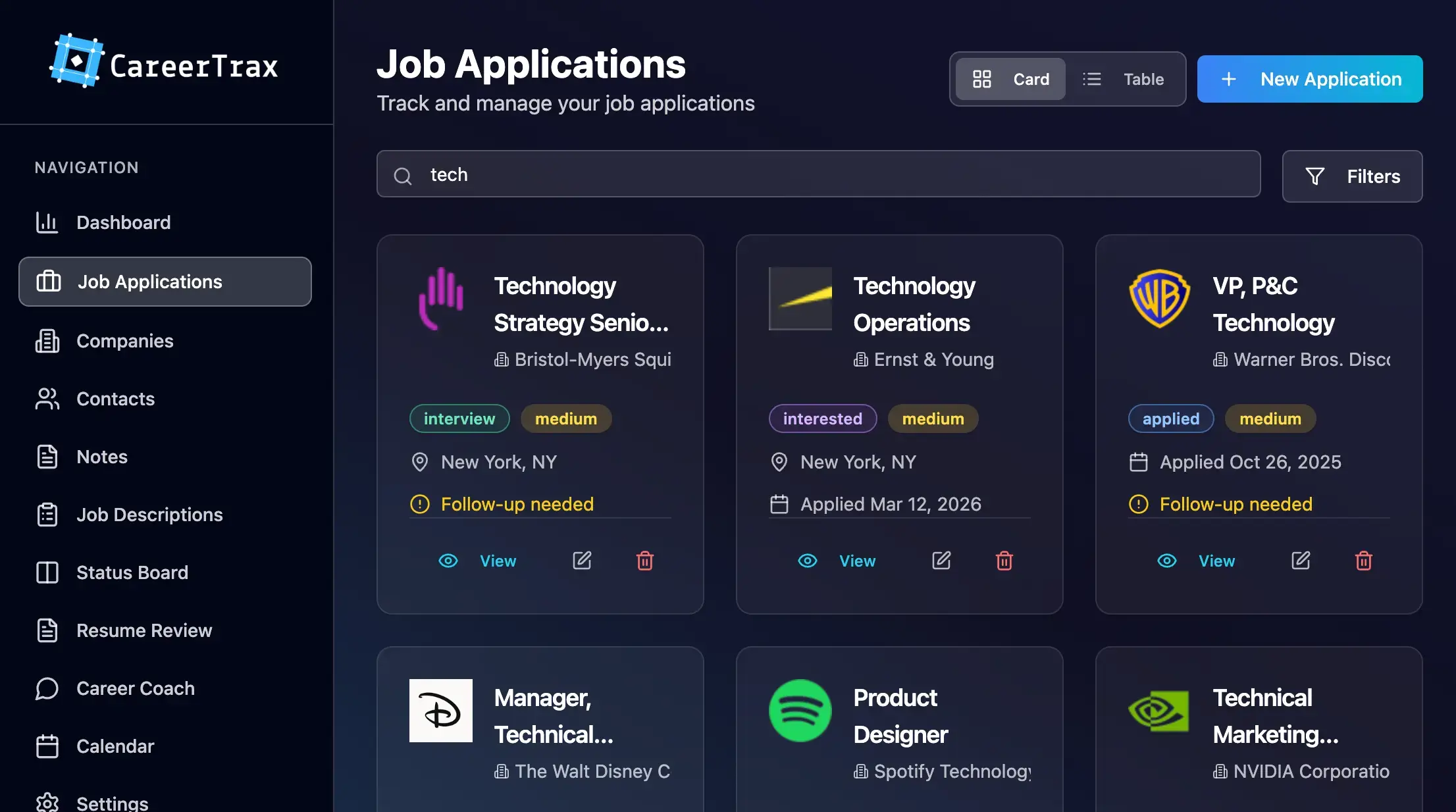 CAREERTRAX screenshot