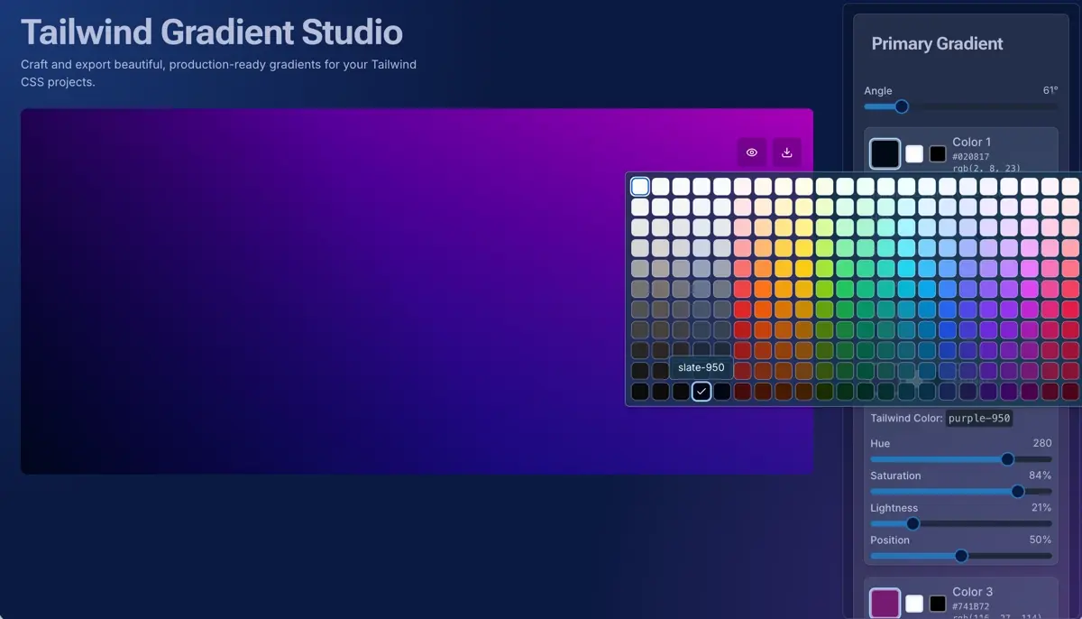 GRADIENT STUDIO screenshot