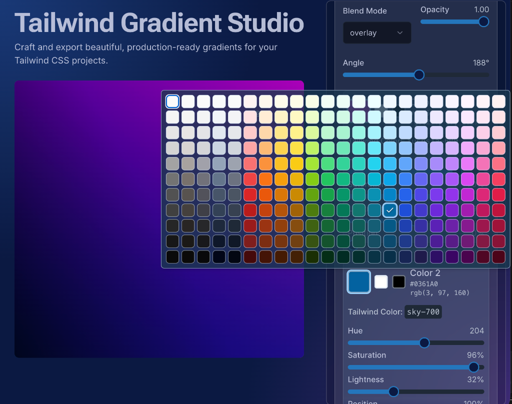 GRADIENT STUDIO screenshot