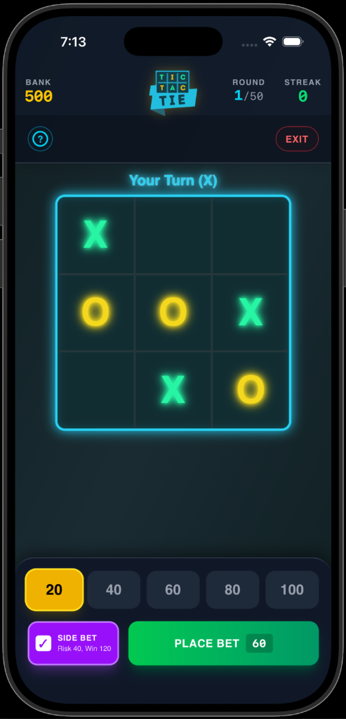 TIC-TAC-TIE screenshot